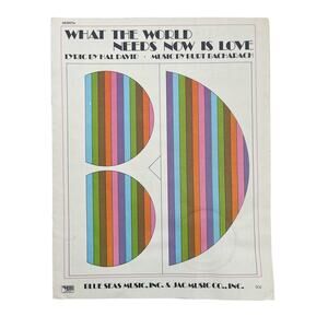 What The World Needs Now Is Love Hal David Burt Bacharach VNTG Sheet Music 1965